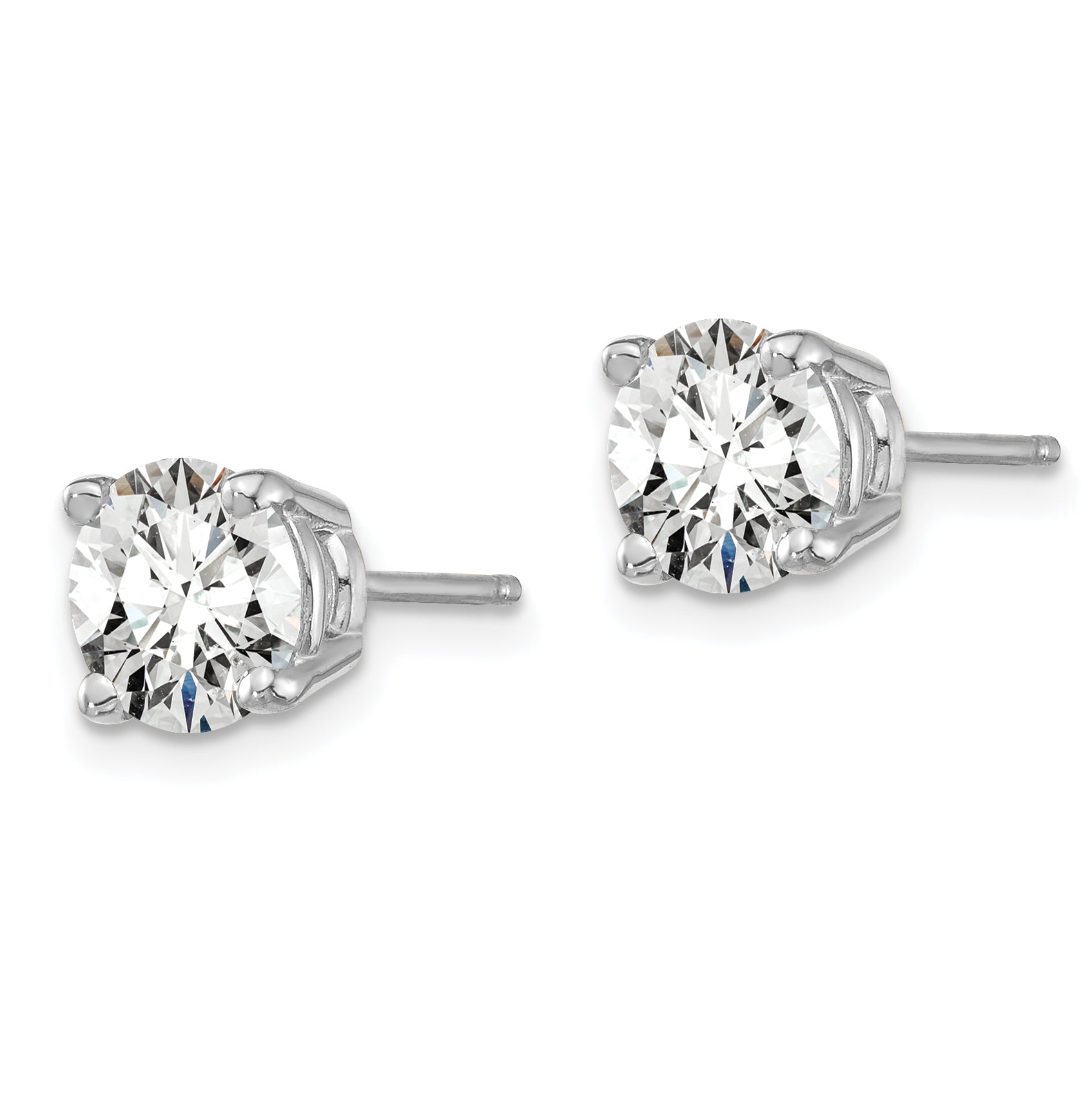 14kw 1 1/2ct Lab Grown Dia VS/SI+ G+ Round Comp Heavyweight Earrings
