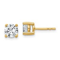 14k 1 3/4ct Lab Grown Dia VS/SI+ G+ Round Comp Heavyweight Earrings