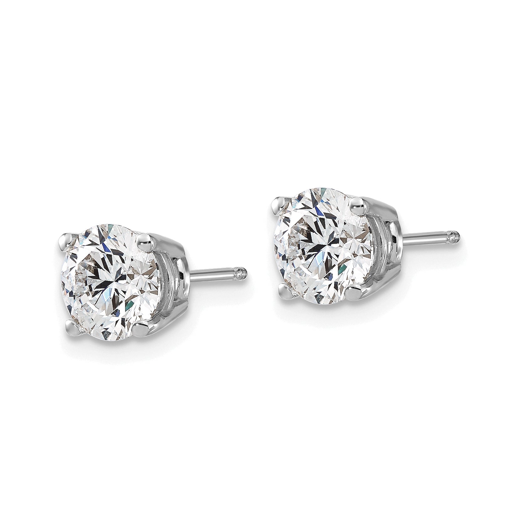 14kw 2ct Lab Grown Diamond VS/SI+ G+ Round Comp Heavyweight Earrings