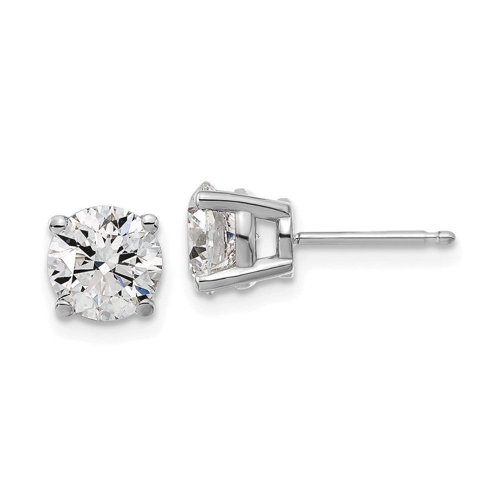 14kw 2ct Lab Grown Diamond VS/SI+ G+ Round Comp Heavyweight Earrings