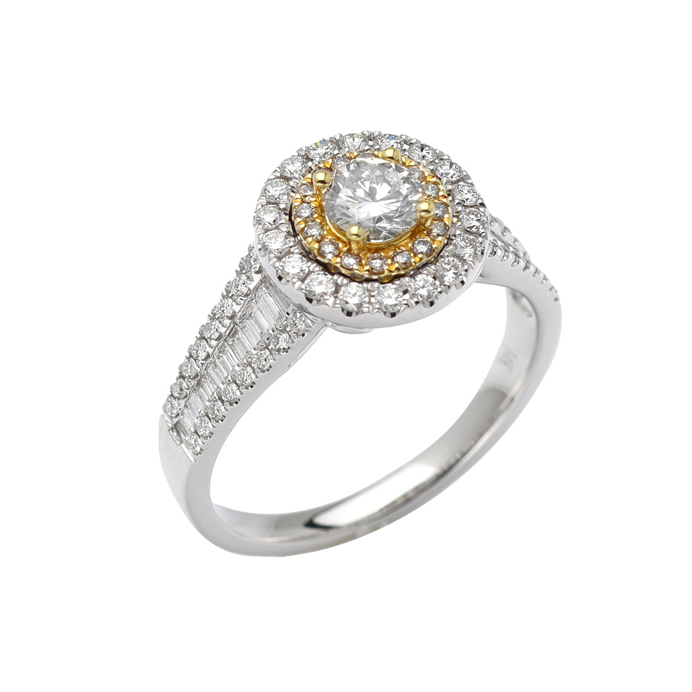 14KW+Y 1.10CTW DIAMOND BRIDAL RING