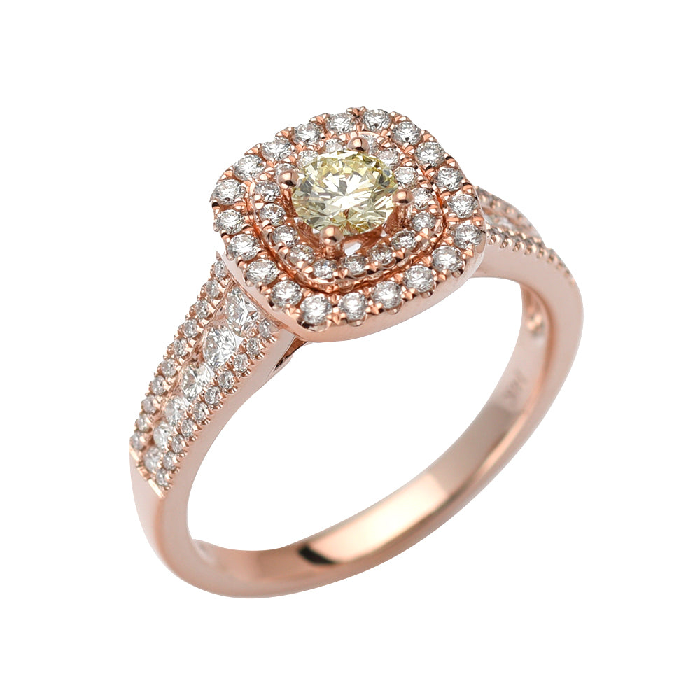 14KR 0.91CTW DIAMOND BRIDAL RING
