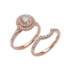 14KR 0.99CTW DIAMOND BRIDAL SET