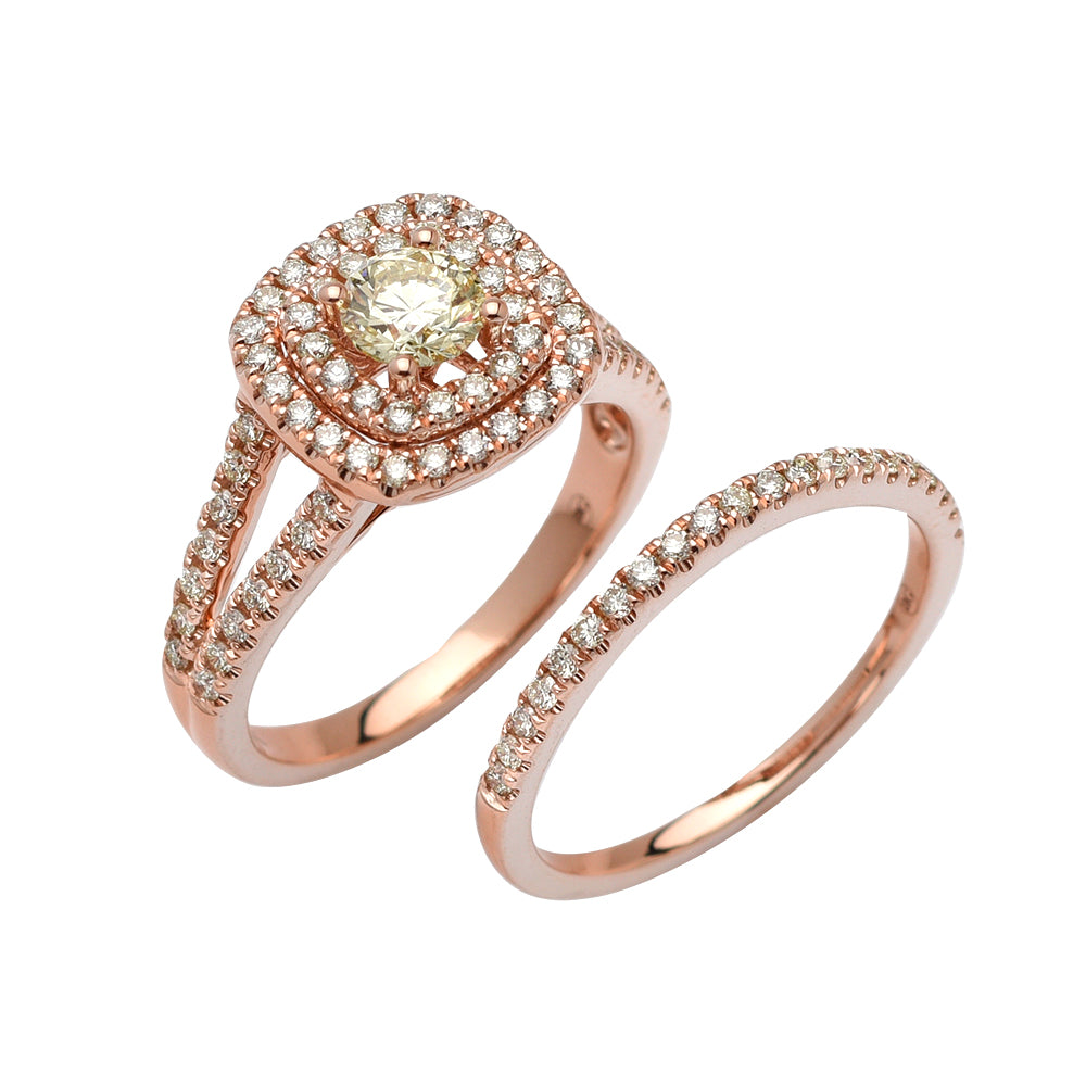 14KR 1.26CTW DIAMOND BRIDAL SET