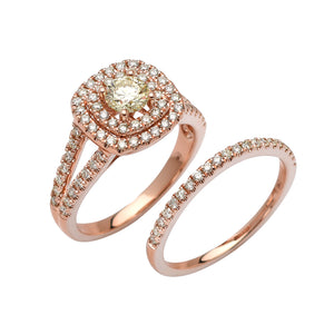 14KR 1.26CTW DIAMOND BRIDAL SET