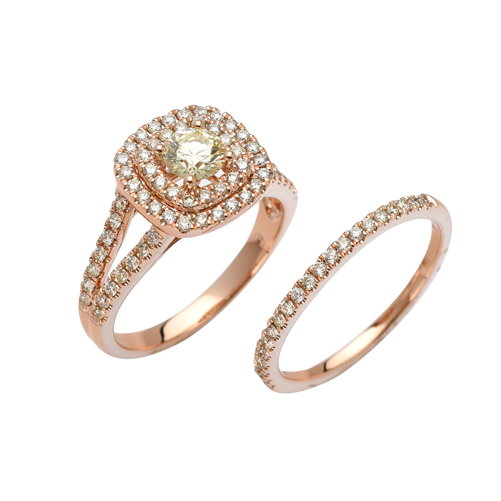 14KR 1.26CTW DIAMOND BRIDAL SET