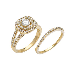 14KY 1.21CTW DIAMOND BRIDAL SET