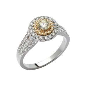 14KW+Y 0.99CTW DIAMOND BRIDAL RING