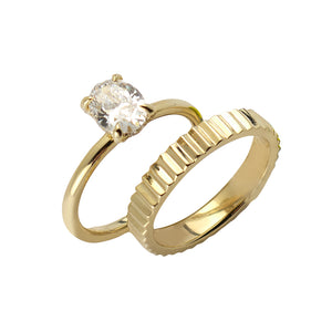 14KY 1.12CTW DIAMOND BRIDAL SET RING