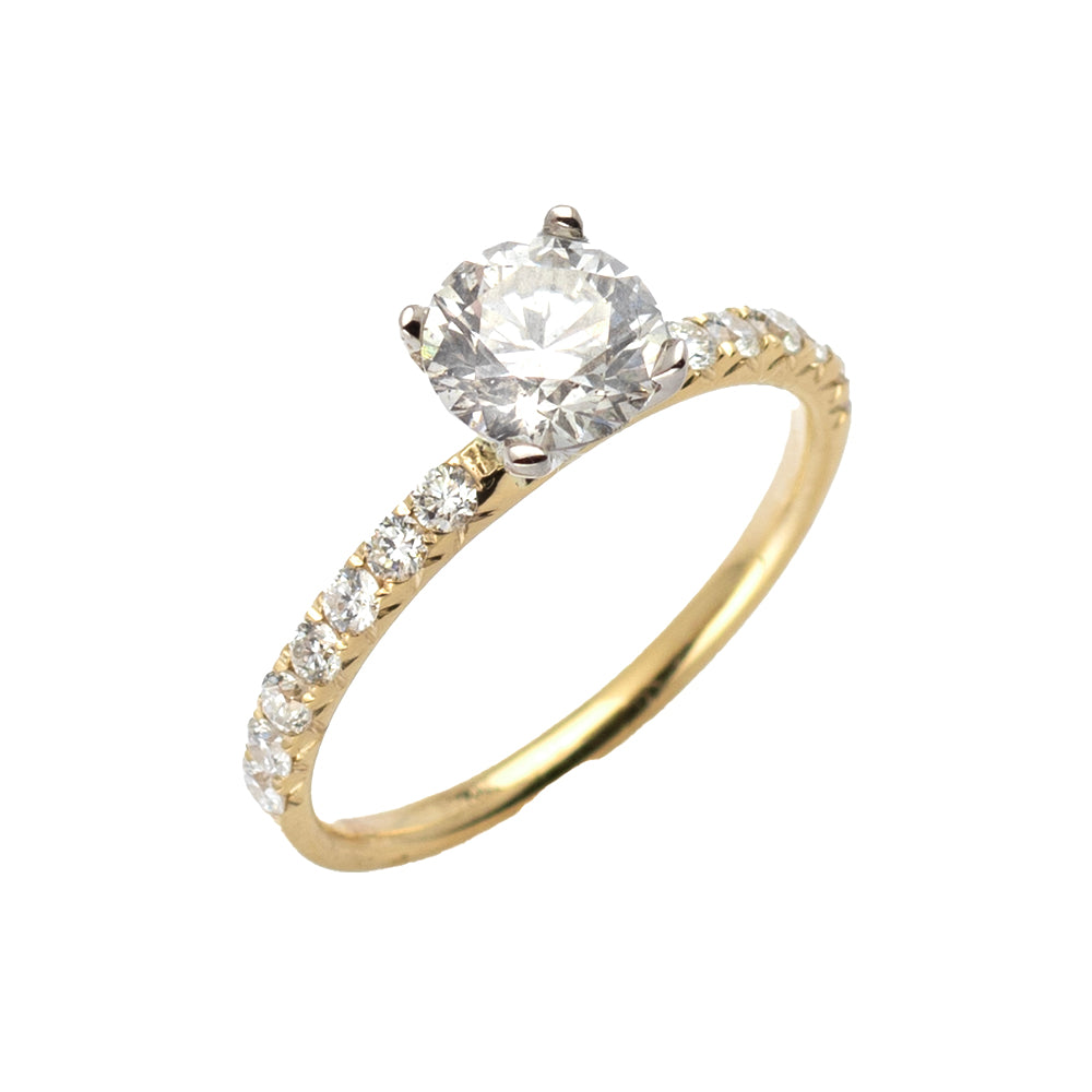 14KY+W 1.43CTW DIAMOND BRIDAL RING