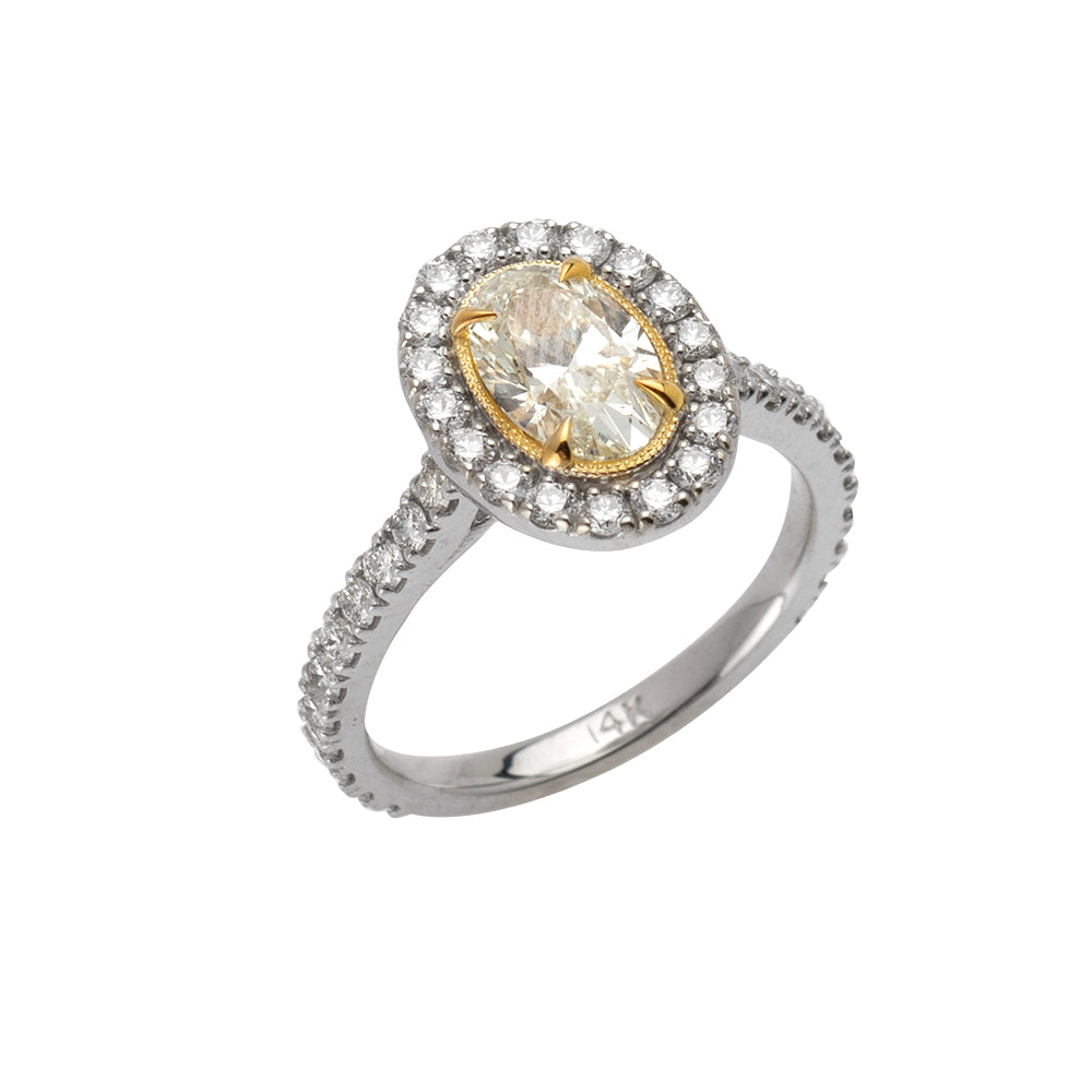 14KW+Y 1.43CTW DIAMOND ENGAGEMENT LADIES RING