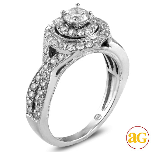 14KW 1.10CTW DIAMOND BRIDAL RING [0.25CT CTR]